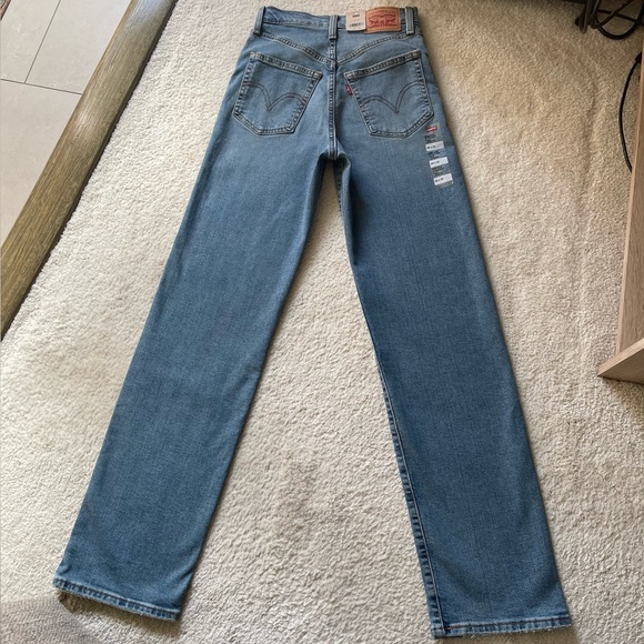NWT Levi’s Premium Ribcage Straight Full Length High Rise Jeans Size 26/32 - Picture 6 of 13